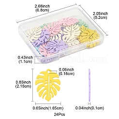 24Pcs Spray Painted Alloy Pendants&nbsp;FIND-FS0003-35