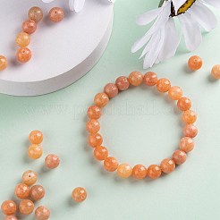 100Pcs 8mm Natural Peach Calcite Round Beads&nbsp;DIY-LS0002-27