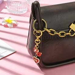 Valentine's Day Heart Lip Bowknot Alloy Enamel Pendant Decoration&nbsp;HJEW-FS00029