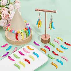 200Pcs Colorful Acrylic Pendants&nbsp;MACR-SC0001-22