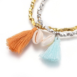 Brass Beads Stretch Bracelets&nbsp;BJEW-JB04056