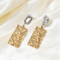 304 Stainless Steel Dangle Stud Earrings for Women&nbsp;EJEW-F412-01GP-02