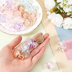 24Pcs 6 Colors Bubble Style Transparent Acrylic Pendants&nbsp;MUSH-SC0001-01