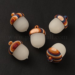 Acorn Box Synthetic Luminous Stone Pendants&nbsp;WOOD-WH0022-05