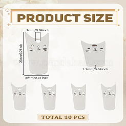 10Pcs 201 Stainless Steel Kitten Pendants&nbsp;STAS-LP0003-63