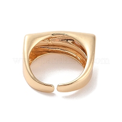 Brass Open Cuff Rings&nbsp;RJEW-K263-02KCG