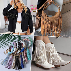 PU Imitation Leather Tassel Ribbon&nbsp;DIY-GF0013-45A