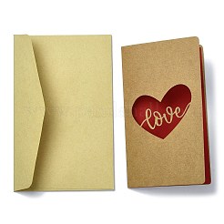3 Sets Kraft Paper Greeting Cards&nbsp;AJEW-FS0001-27A