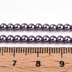 Baking Paint Pearlized Glass Pearl Bead Strands&nbsp;HY-N002-3mm-A14