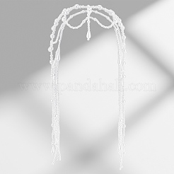 1Pc Plastic Beads Hair Chain Hat for Bridal&nbsp;OHAR-GF0001-52B