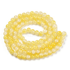 Crackle Baking Paint Imitation Jade Glass Beads Strands&nbsp;LS-DGLA-T003-8mm-03