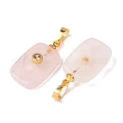 Natural Rose Quartz Pendants&nbsp;G-P628-01G-08