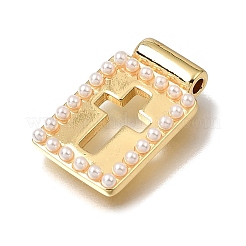 Brass with ABS Imitation Pearl Pendants&nbsp;KK-CBA8E93-05B