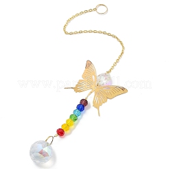 Alloy Hollow Butterfly Hanging Ornaments&nbsp;HJEW-Q012-03A