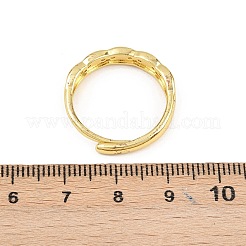 Brass Micro Pave Cubic Zirconia Cuff Rings for Women&nbsp;RJEW-Z113-36G