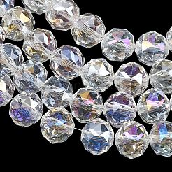 Transparent Electroplate Glass Beads Strands&nbsp;X-EGLA-N002-34C-B01