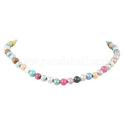 Children's Day Gift Dyed Drum Wood Beaded Kids Necklaces & Stretch Bracelets Jewelry Sets&nbsp;SJEW-JS00859