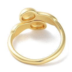 Brass Open Cuff Rings for Women&nbsp;RJEW-E292-20G