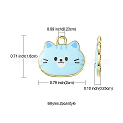 16Pcs 8 Colors Painted Alloy Pendants&nbsp;FIND-FS0001-97
