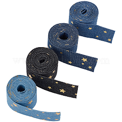 4M 4 Colors Polyester Denim Ribbon&nbsp;OCOR-CY0003-15