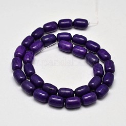 Dyed Barrel Synthetic Turquoise Beads Strands&nbsp;G-M142-M