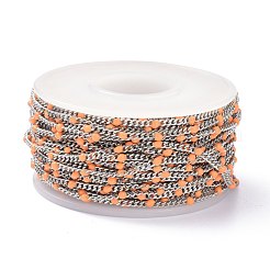 304 Stainless Steel Enamel Curb Chains&nbsp;CHS-P013-01P-01