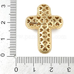 Brass Micro Pave Clear Cubic Zirconia Beads&nbsp;KK-S392-01G