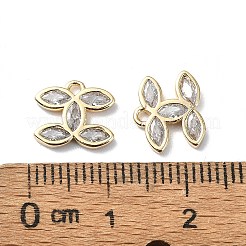 Brass Micro Pave Cubic Zirconia Pendants&nbsp;FIND-Z029-01G