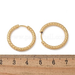 Ion Plating(IP) 304 Stainless Steel Grooved Hoop Earrings&nbsp;X-EJEW-M218-01C-G