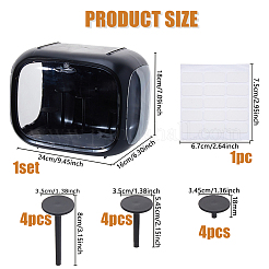 Rectangle Plastic Minifigures Display Cases&nbsp;ODIS-WH0079-010B