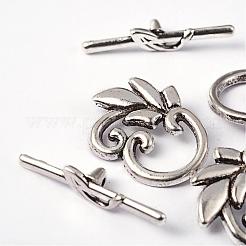 Leaf Tibetan Style Alloy Toggle Clasps&nbsp;LF0676Y