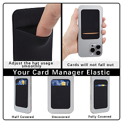 4Pcs Self-adhesive Elastic Fabric Phone Card Holder for Back of Phone&nbsp;OFST-CN0001-01