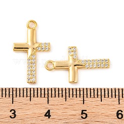 Brass Micro Pave Clear Cubic Zirconia Pendants&nbsp;X1-KK-U017-09E-G