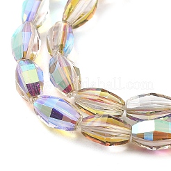 Electroplate Transparent Glass Beads Strands&nbsp;EGLA-M032-03A-HR01
