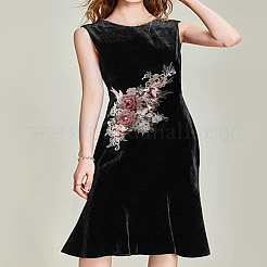 1Pc 3D Flower Pattern Polyester Embroidered Lace Appliques&nbsp;DIY-LP0003-29