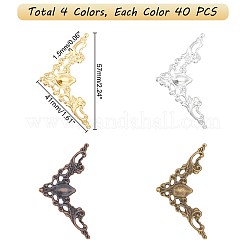 160Pcs 4 Colors Iron Cabochons&nbsp;IFIN-PH0001-55