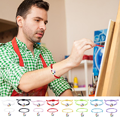 16Pcs 8 Colors Waxed Polyester Cord Bracelets&nbsp;BJEW-PH02028