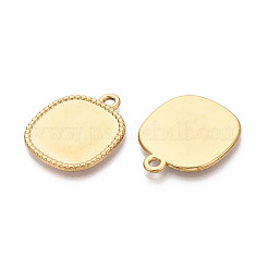 304 Stainless Steel Pendant Cabochon Settings&nbsp;STAS-N108-70G