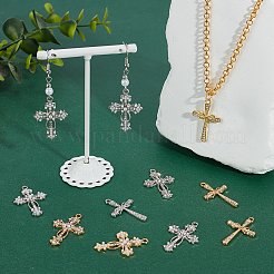 36Pcs 6 Styles Alloy Rhinestone Pendants&nbsp;FIND-NB0006-74