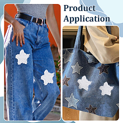 6Bags Polyester Blank Embroidery Sew on Cloth Patches&nbsp;PATC-PH0001-86A