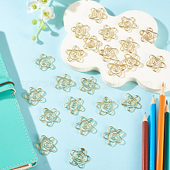 Flower Iron Paper Clips&nbsp;AJEW-TAC0006-32G