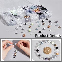 540Pcs 18 Style Baking Paint Pearlized & Opaque & Transparent Glass Beads&nbsp;EGLA-WR0001-03