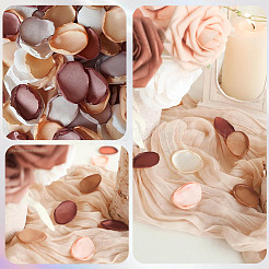 Polyester Artificial Rose Flower Petals&nbsp;AJEW-WH20067-107G