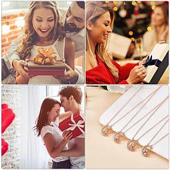 Chinese Zodiac Necklace Ox Necklace 925 Sterling Silver Rose Gold Cattle on the Moon Pendant Charm Necklace Zircon Moon and Star Necklace Cute Animal Jewelry Gifts for Women&nbsp;JN1090B