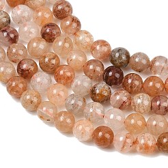 Natural Thousand Layer Phantom Quartz/Layered Lodolite Quartz Beads Strands&nbsp;GG-CBAEB04-A01-6mm-B