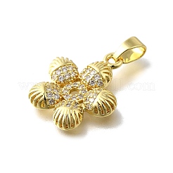 Brass Micro Pave Cubic Zirconia Pendants&nbsp;KK-Z102-15G