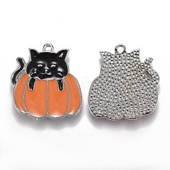 Autumn Theme Alloy Enamel Pendants&nbsp;X-ENAM-J649-06P-01