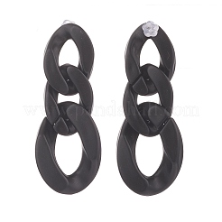 CCB Plastic& Acrylic Curb Chain Necklace & Dangle Stud Earrings&nbsp;SJEW-JS01233-01