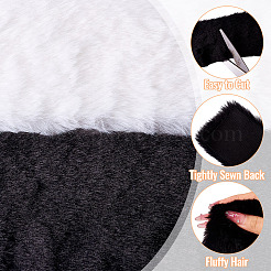 2 Rolls 2 Colors Polyester-cotton Rabbit Wool Fabrics&nbsp;DIY-TA0012-64