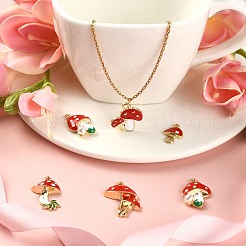 30Pcs 5 Styles Autumn Theme Alloy Enamel Pendants&nbsp;ENAM-CJ0003-36